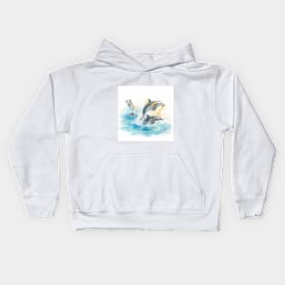 Dolphin, dolphin family, dolphin ocean Kids Hoodie